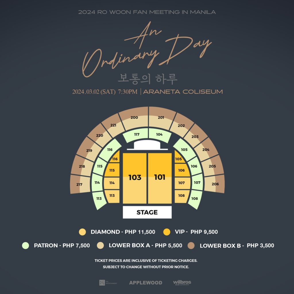 rowoon ticket details