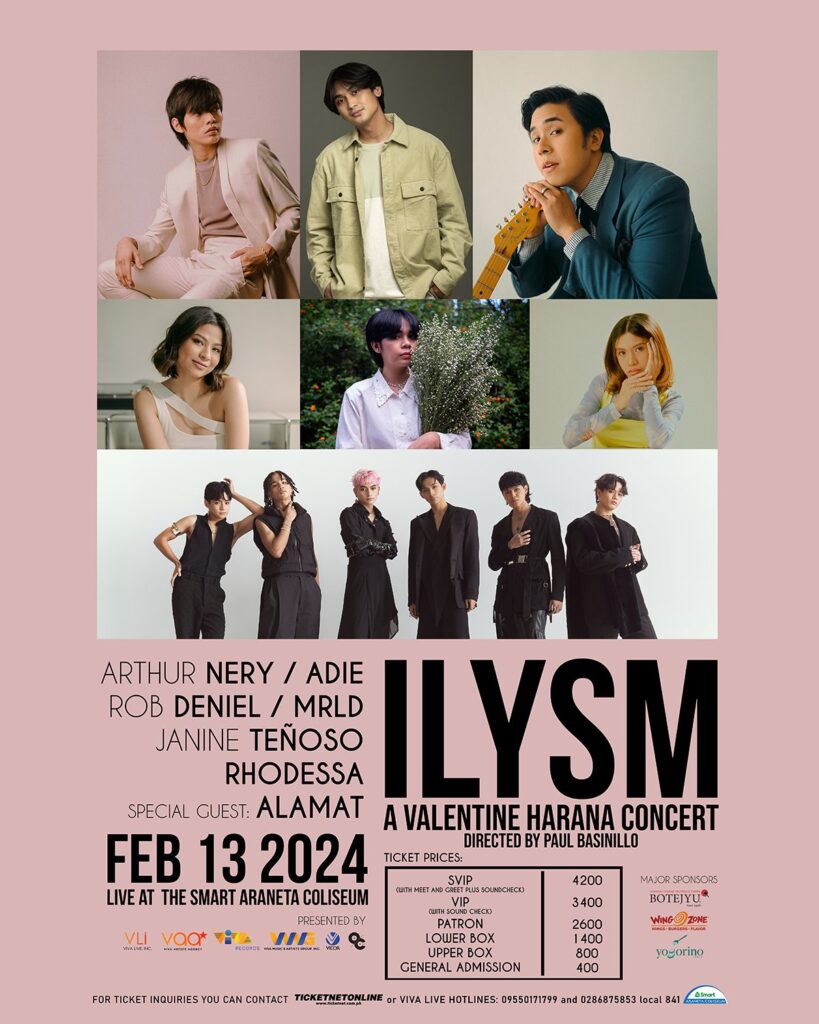 ilysm valentine concert poster