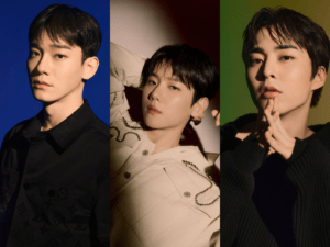 Chen, Baekhyun, and Xiumin individual photoshoots.