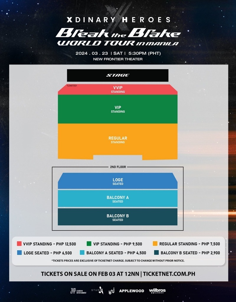 xdinary heroes manila seats