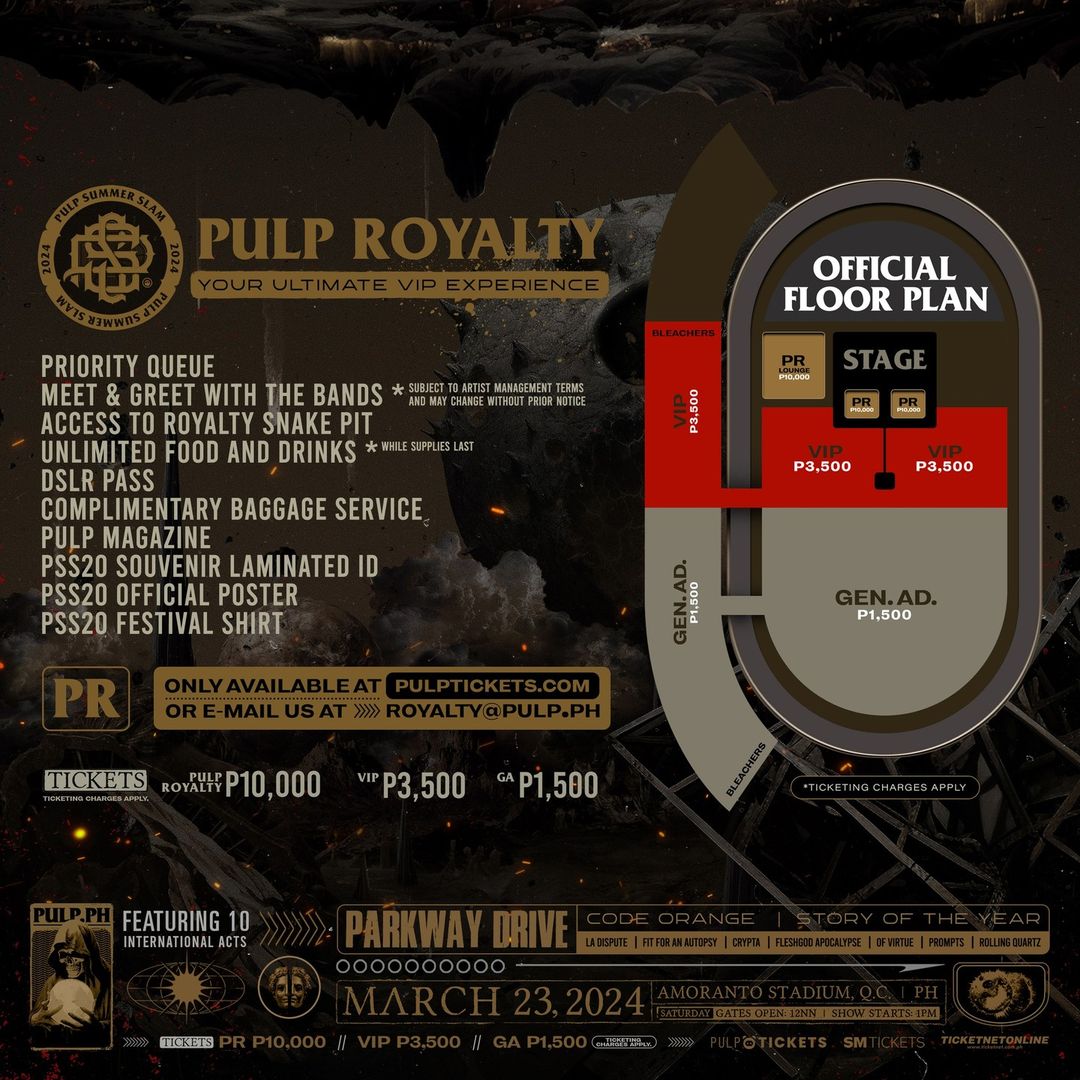 Pulp Summer Slam 2024 floor plan