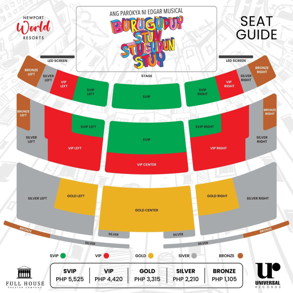 buruguduystunstugudunstuy ang parokya ni edgar musical tickets seat plan