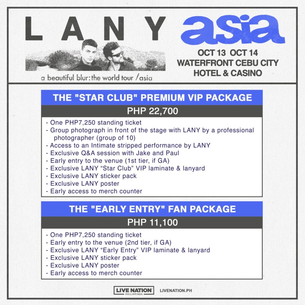 lany world tour cebu packages