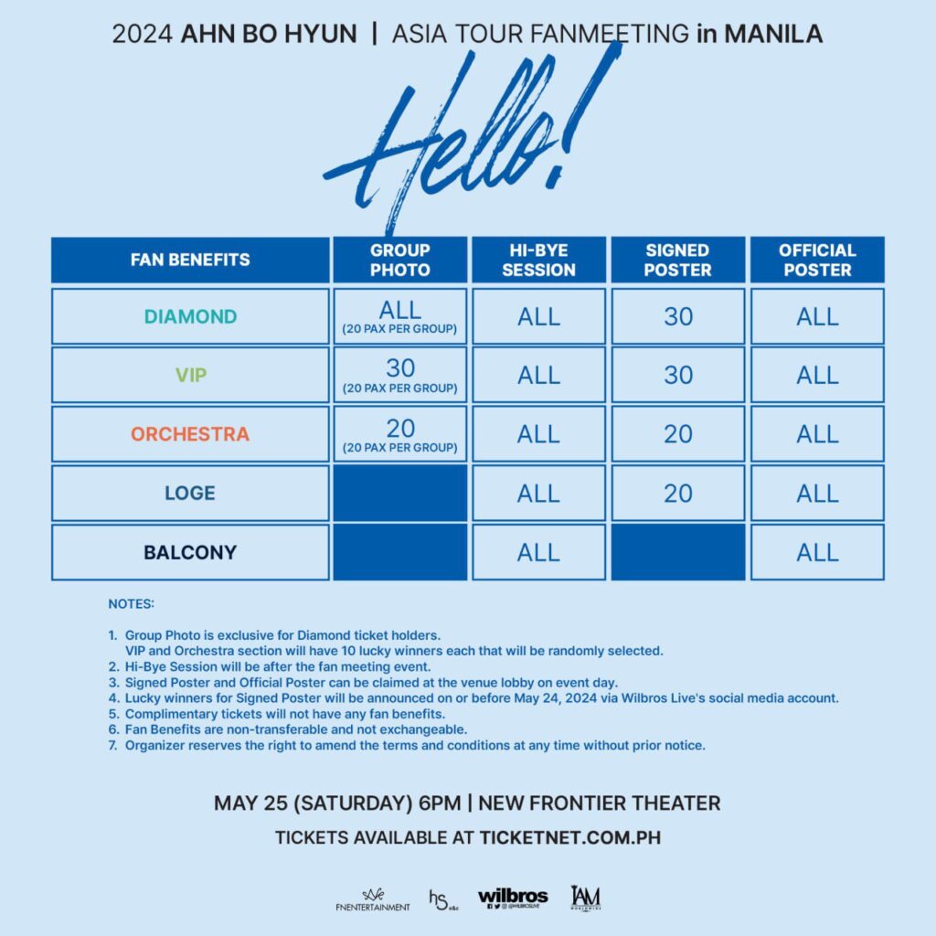 AHN BO HYUN IN MANILA FAN BENEFITS