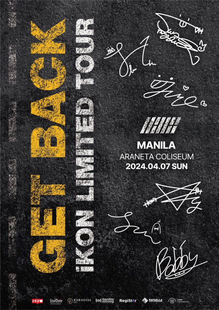 ikon get back limited tour manila poster