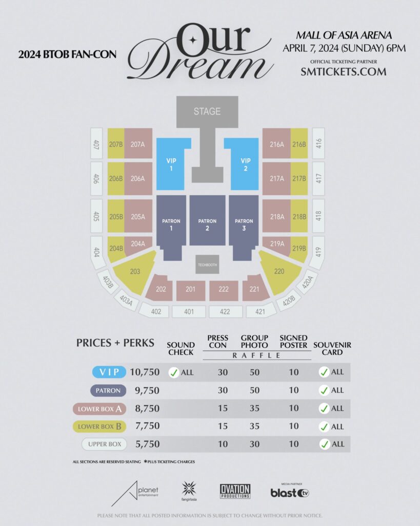 btob fancon in manila seat plan