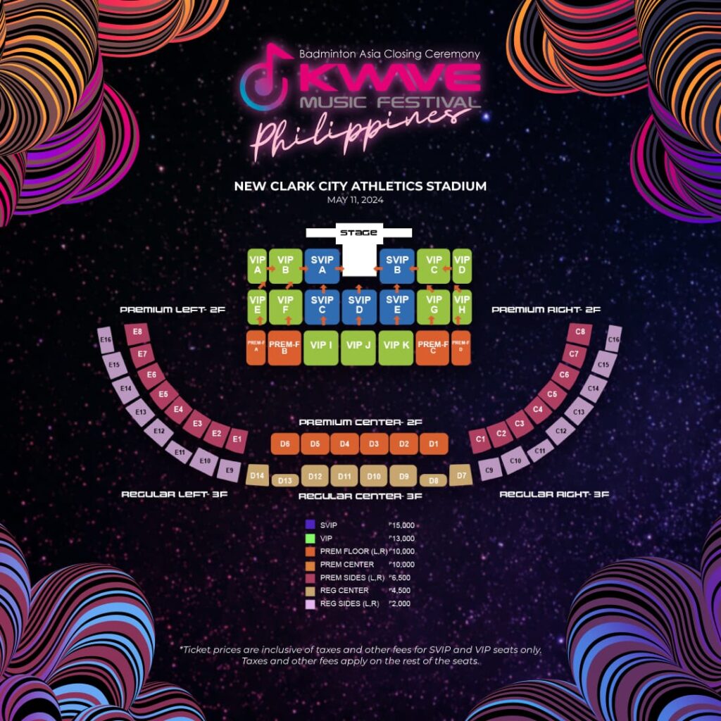 kwave music festival philippines ticketing and seat plan