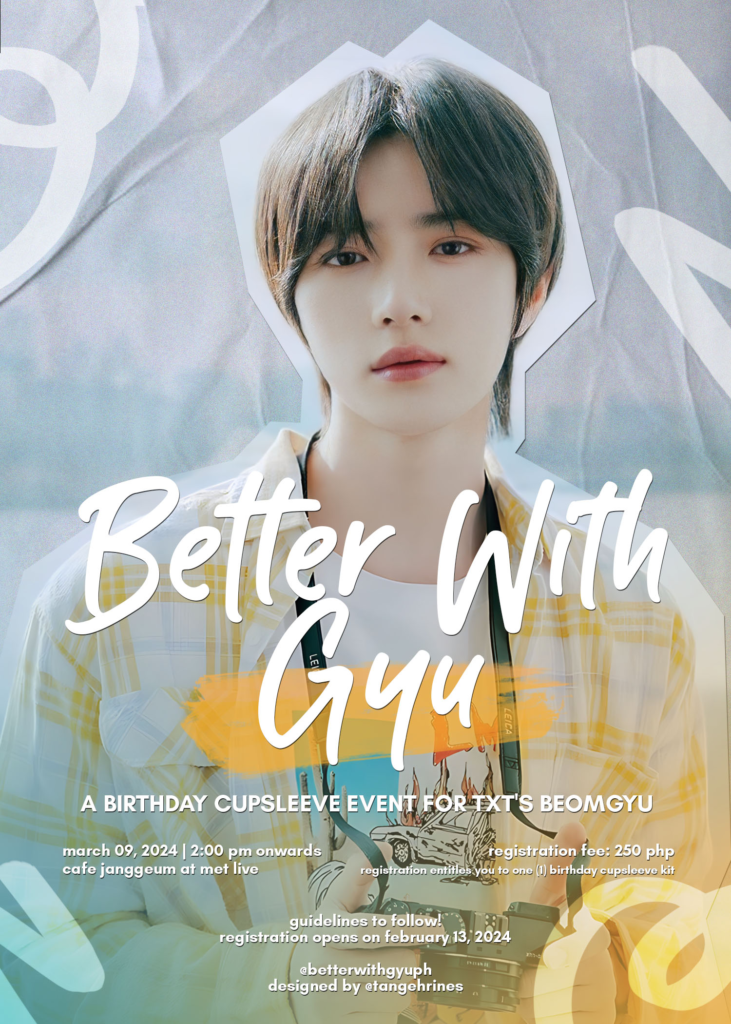 better with gyu beomgyu birthday cupsleeve event poster