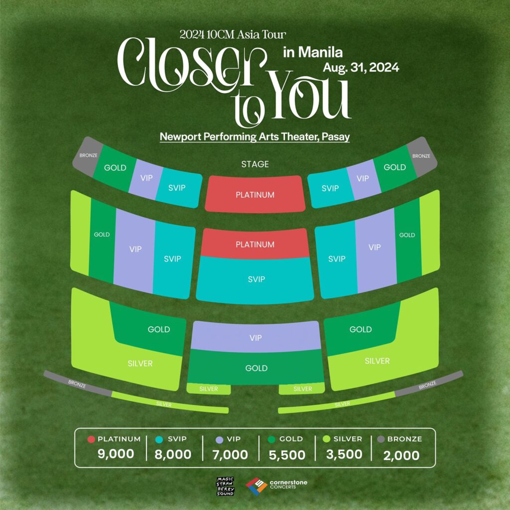 10cm asia tour closer to you in manila seat plan and ticket prices