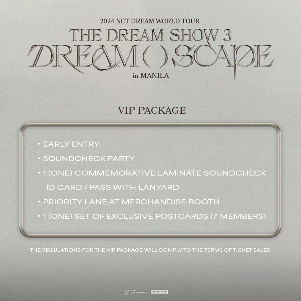 NCT Dream Dream()Scape in Manila vip package