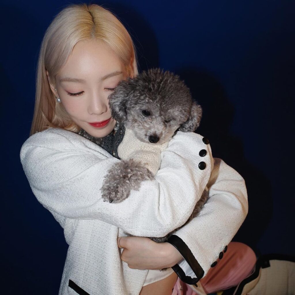 Taeyeon-and-Zero kpop idols dogs
