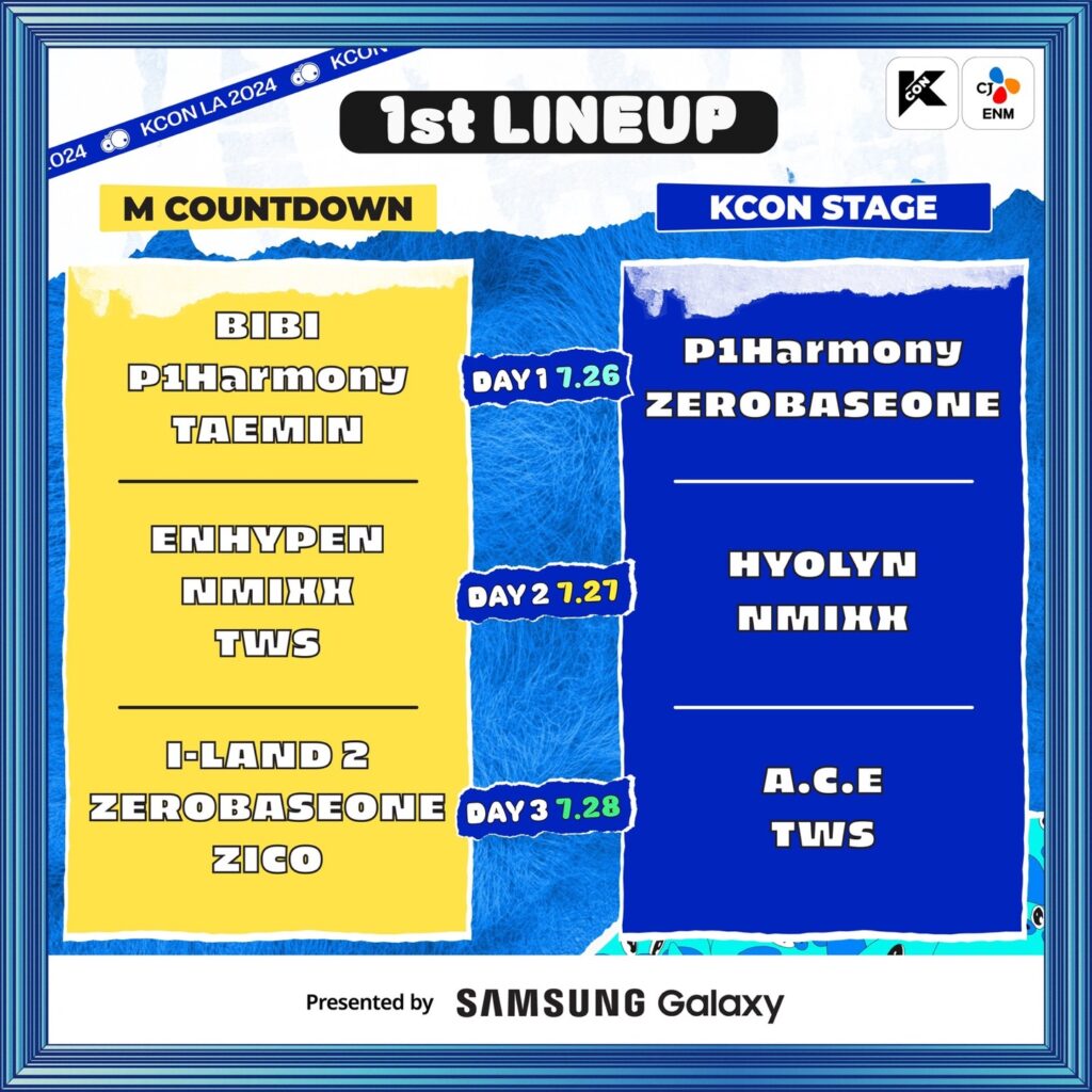 kcon la 2024 1st lineup