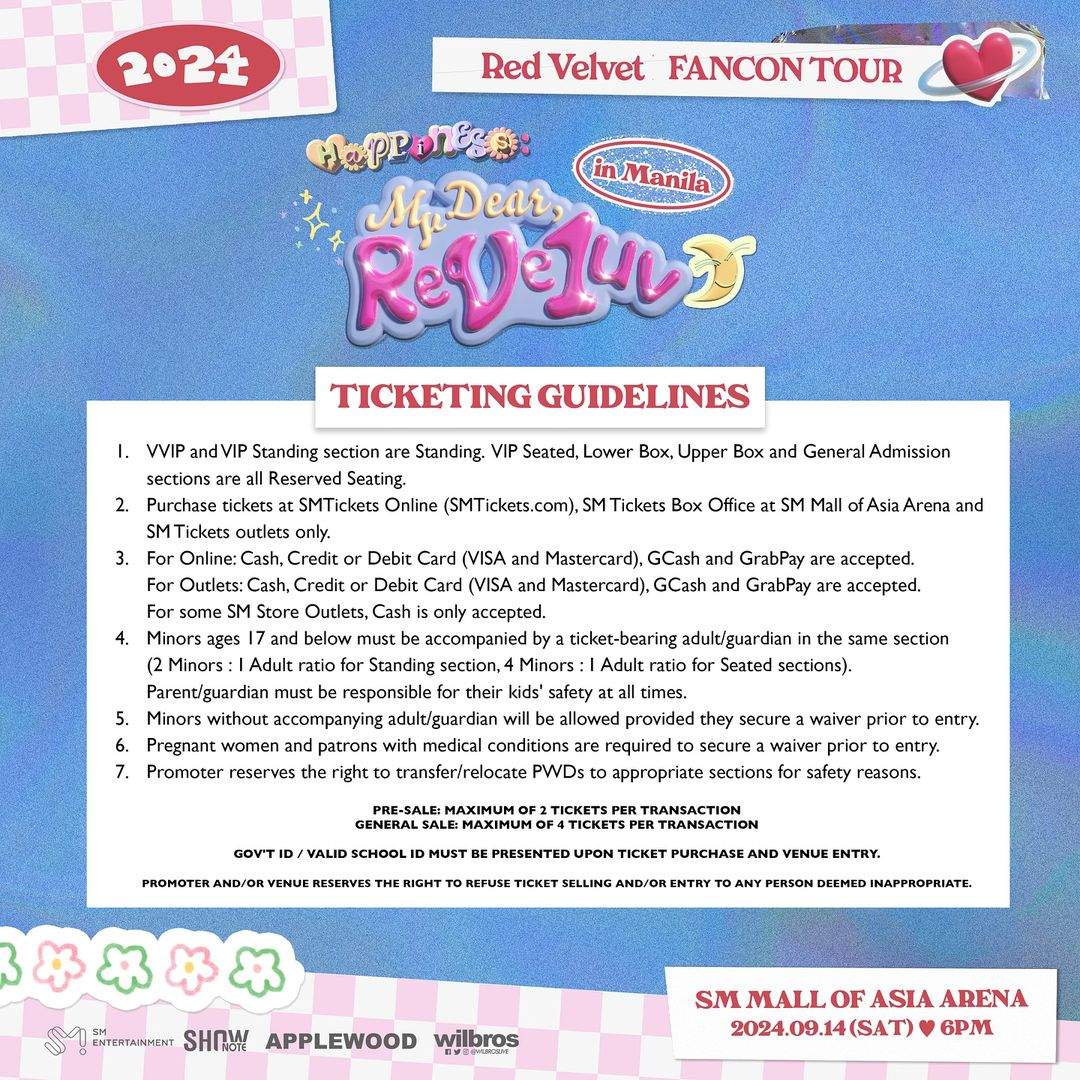 red velvet fancon manila guidelines