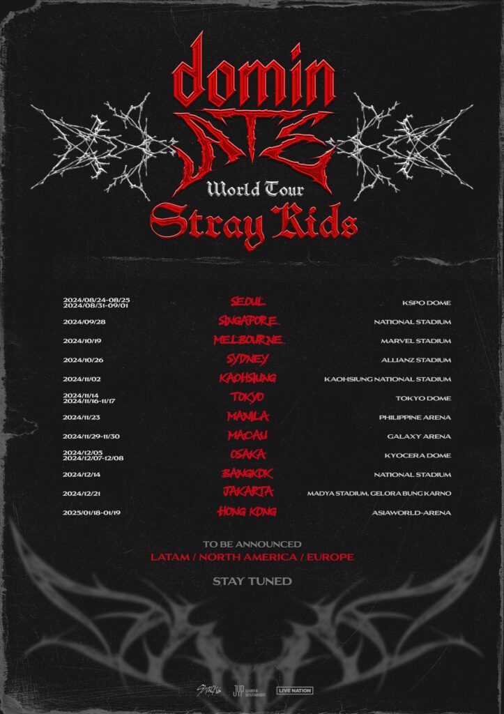 stray kids dominATE WORLD TOUR