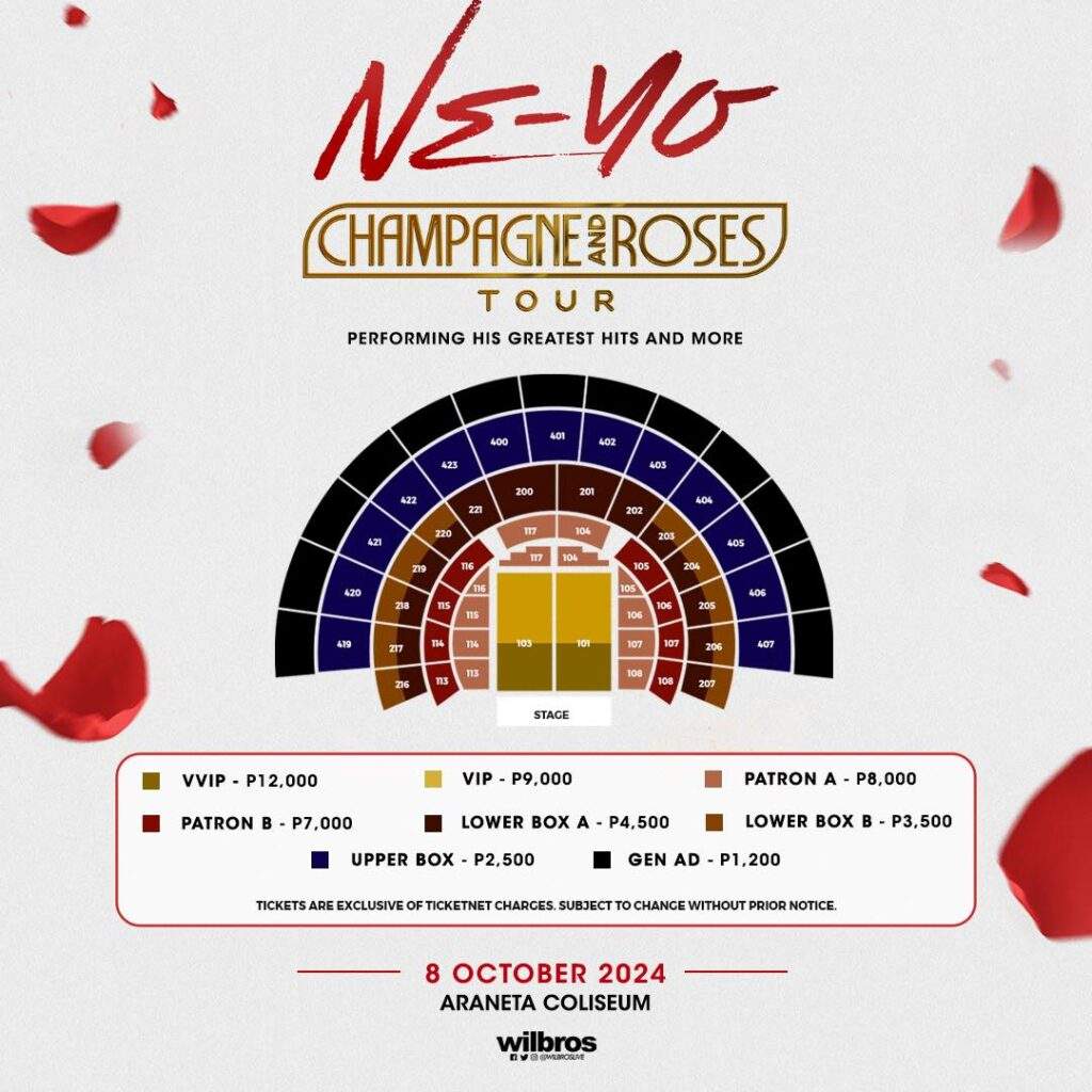 Ne-Yo Champagne and Roses Tour in Manila 2024 Tickets