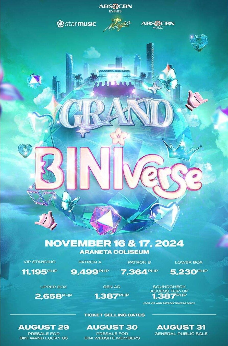 bini grand biniverse ticket details