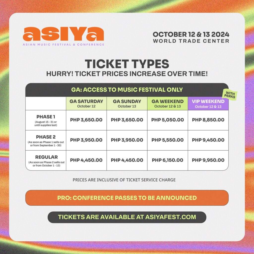 asiya music festival tickets