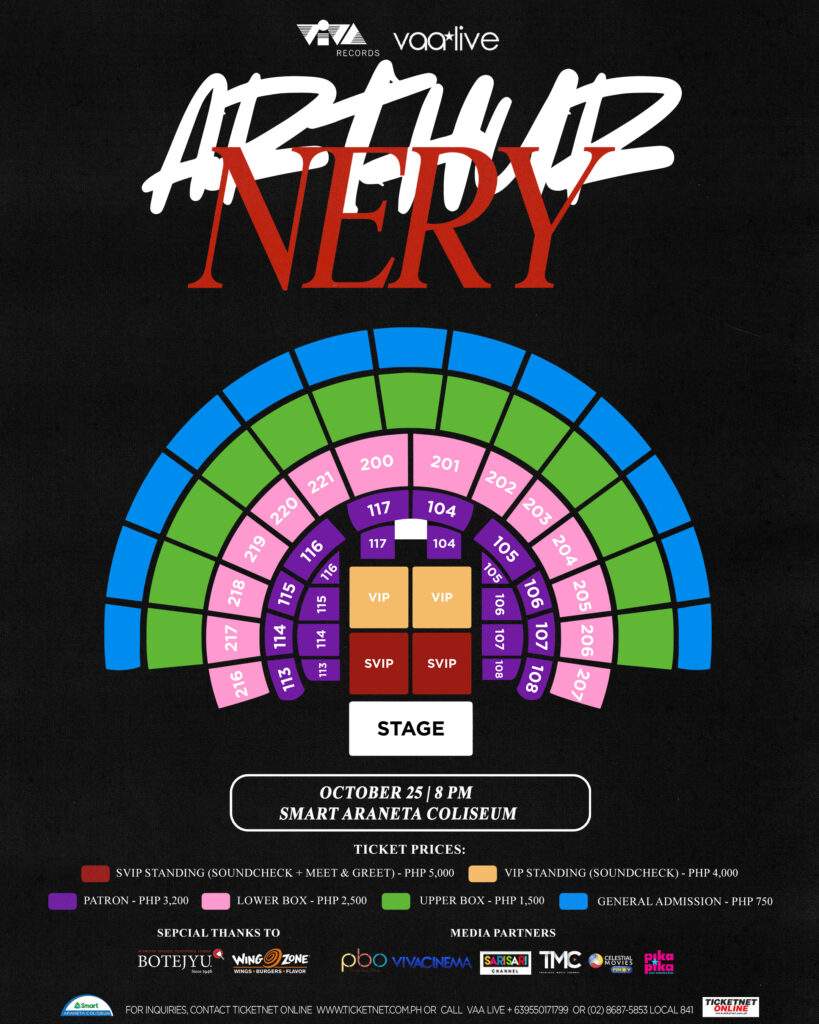 arthur nery concert seat plan