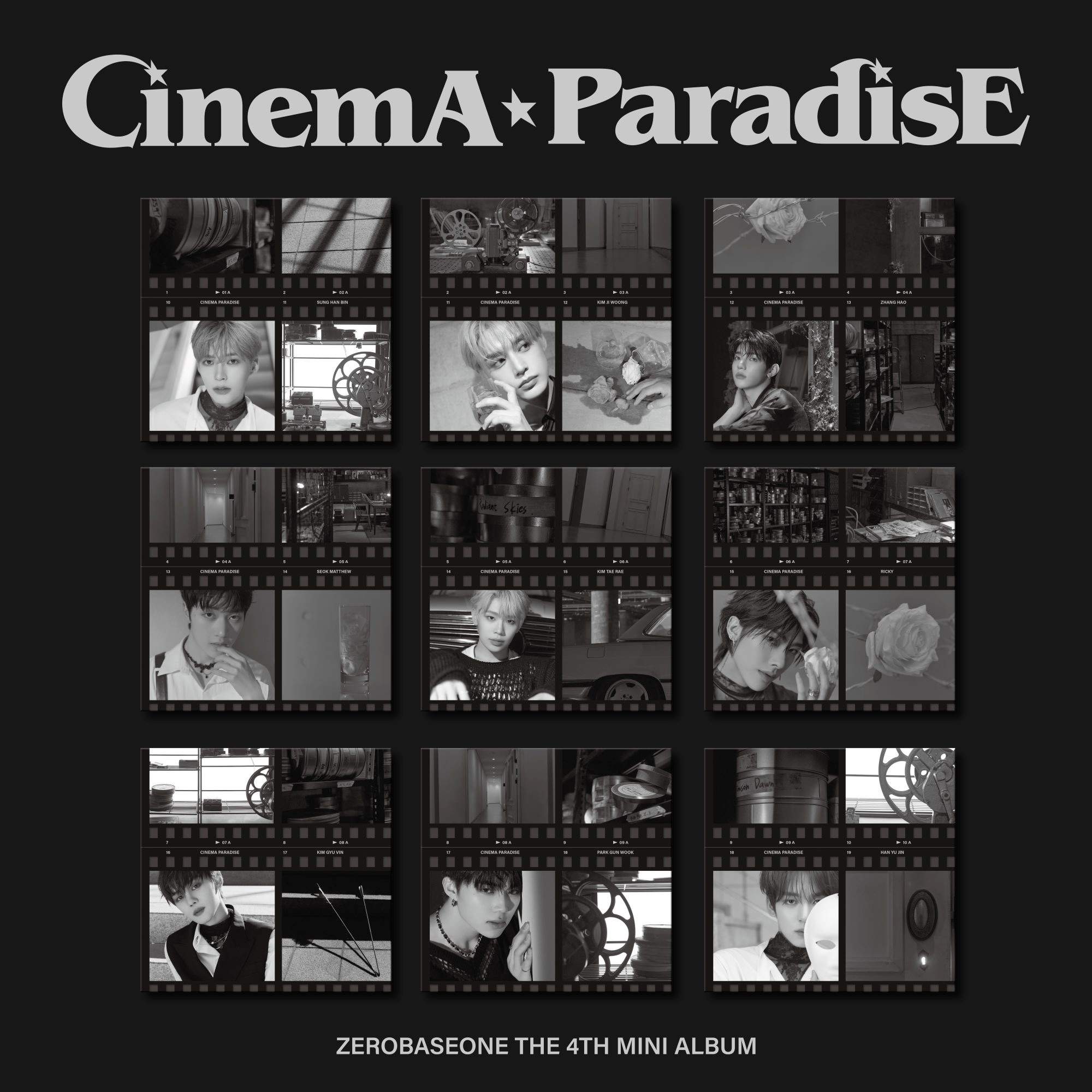 cinema paradise album digipack release poster by zerobaseone