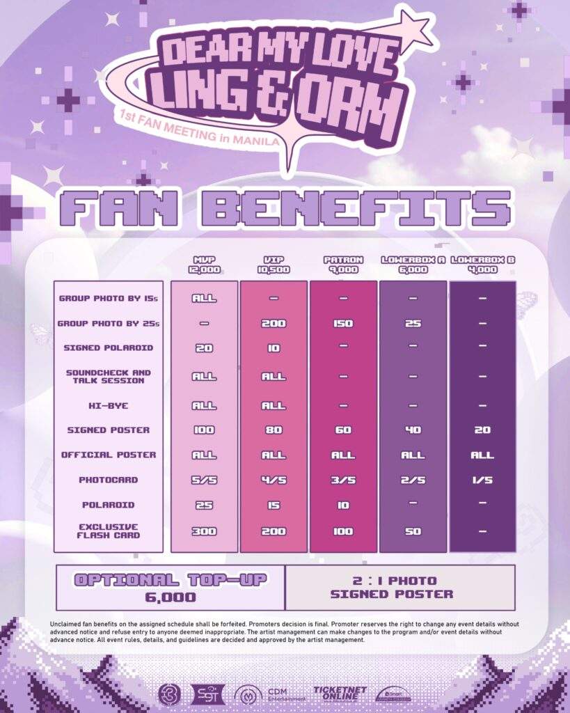 ling orm fan meet manila fan benefits