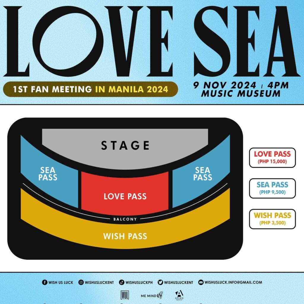 love sea fan meeting seat plan