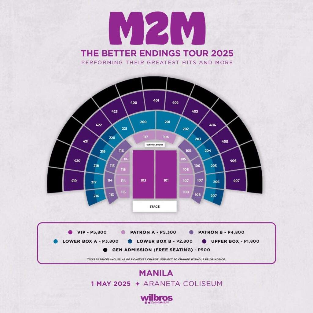 m2m the better endings tour 2025 in manila seating plan