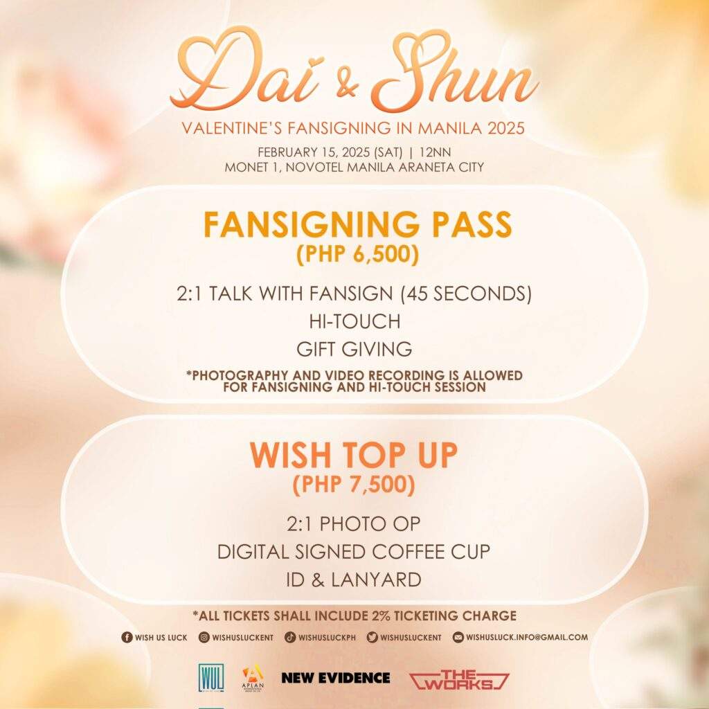 dai and shun fansigning perks