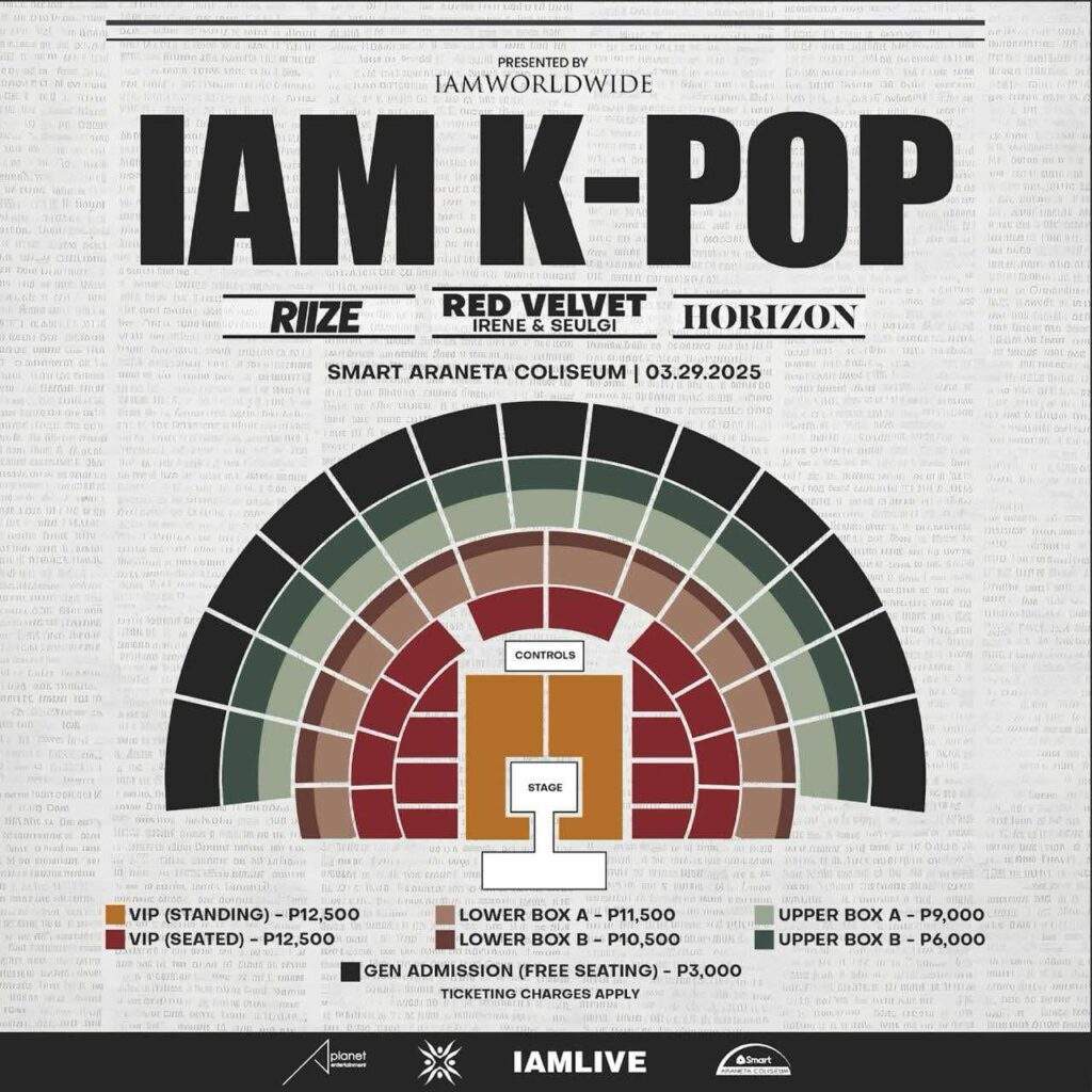 TICKET PRICING AND SEATS - IAM K-POP