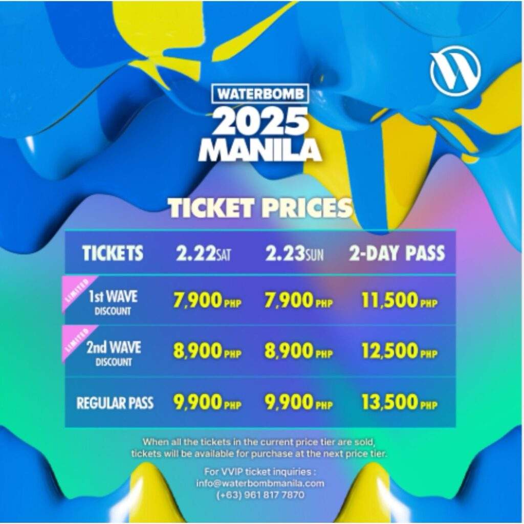 waterbomb manila 2025 ticket prices