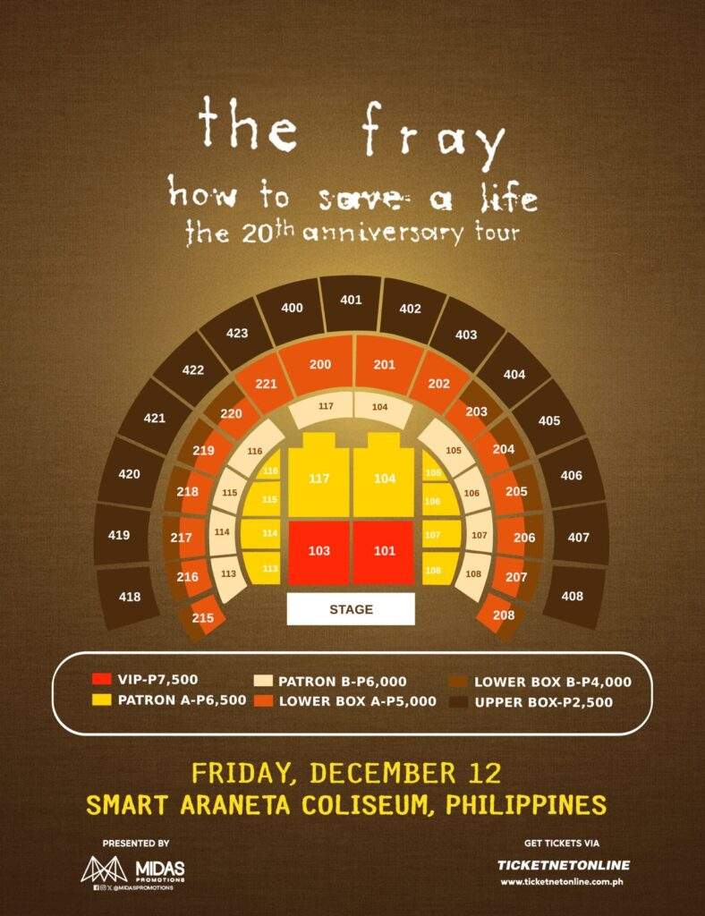 the fray ticket details