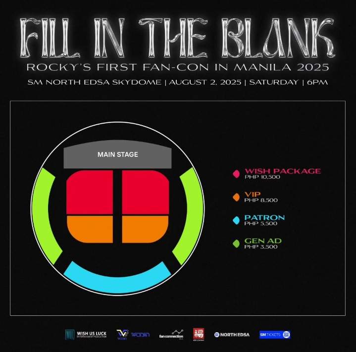 Fill in the Blank in Manila Ticket Details and Seat Plan