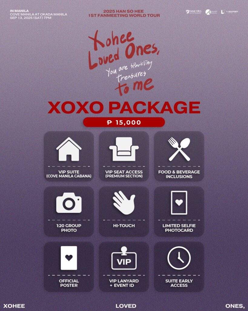 han so-hee xohee loved ones you are sparkling treasures to me fanmeeting tour in manila xoxo package