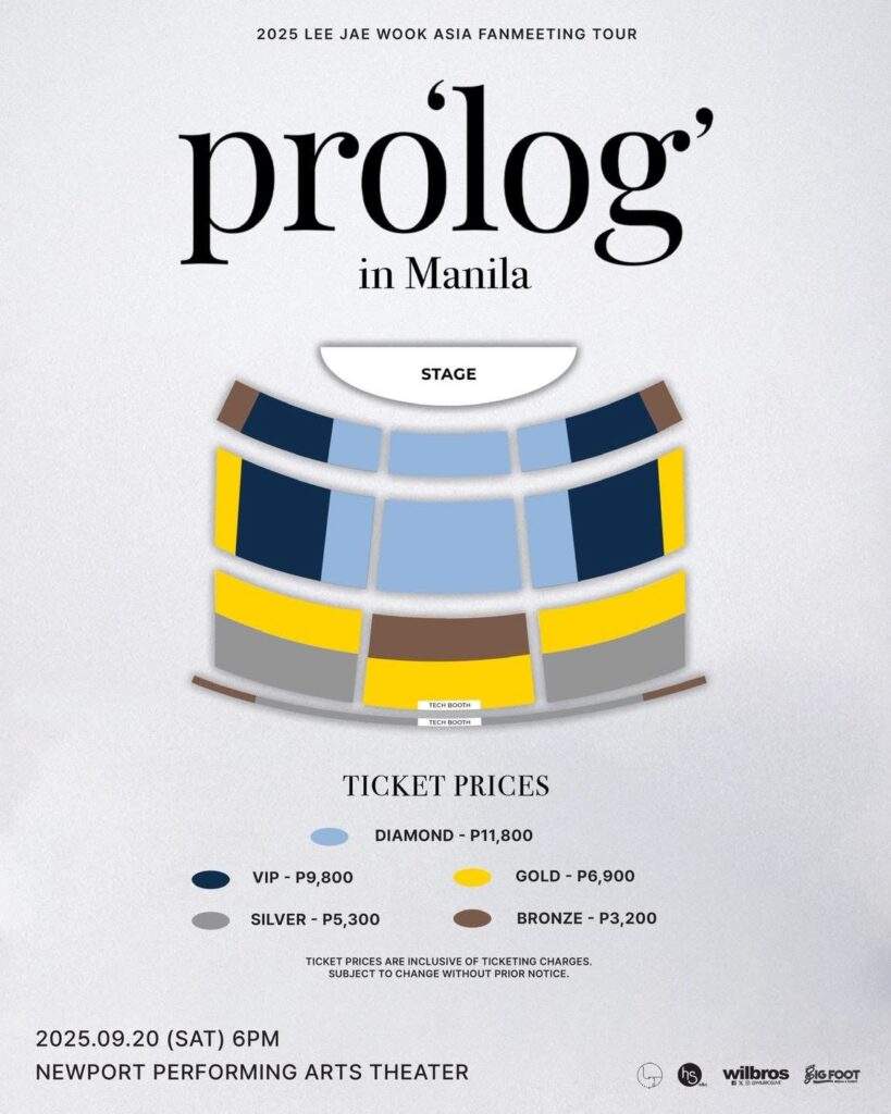 lee jae wook manila ticket details