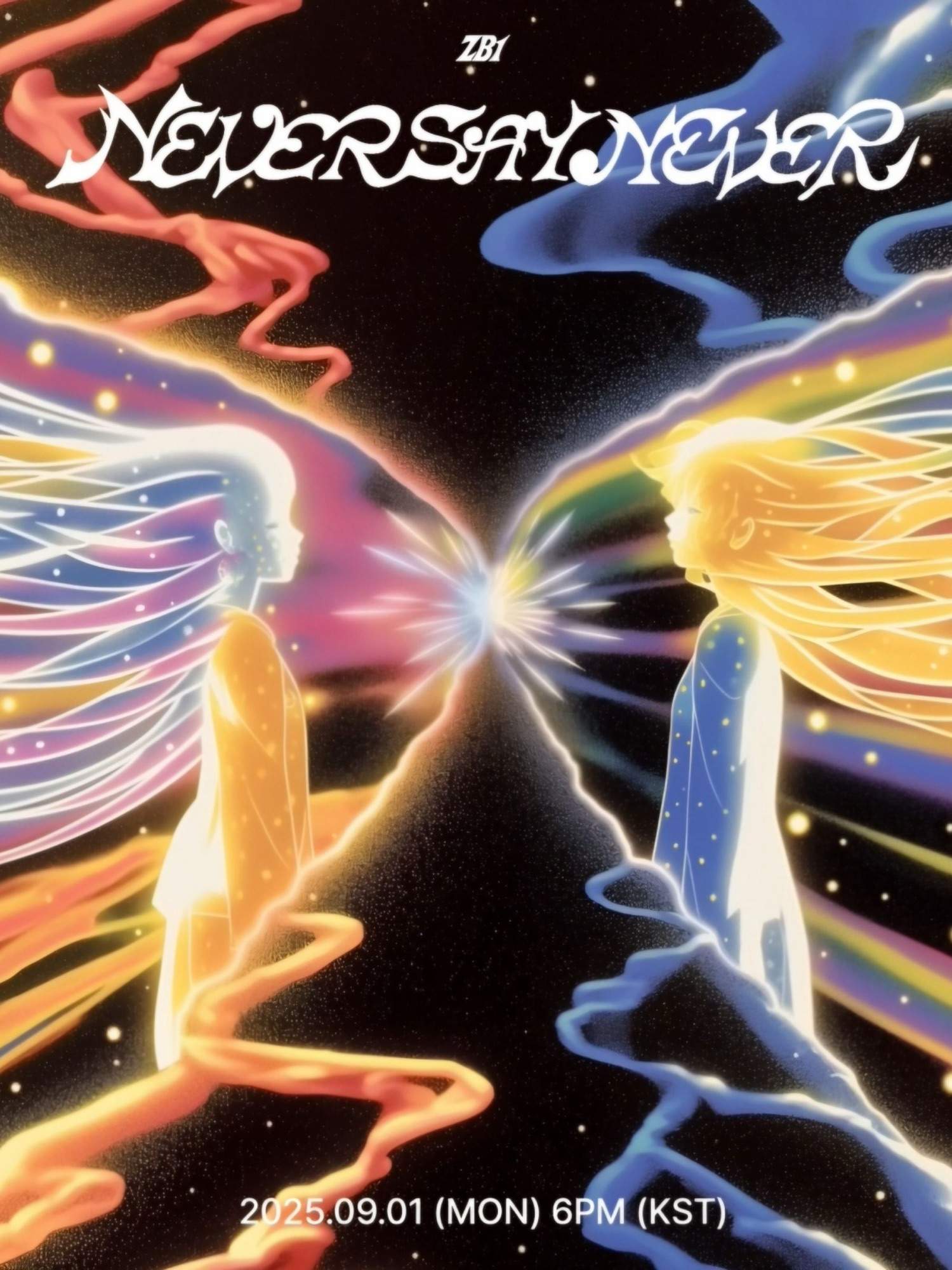 poster for zerobaseone 1st full album, never say never