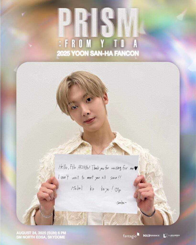 Yoon San-ha invites AROHAs to [PRISM: from Y to A] in Manila