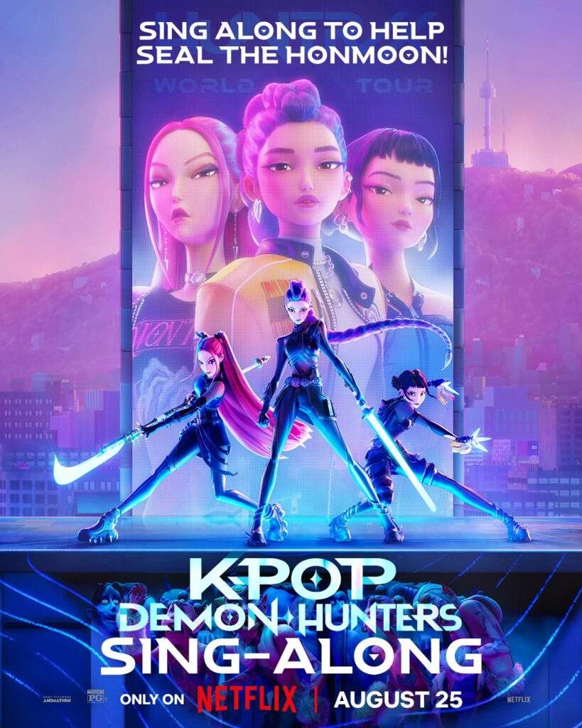 kpop demon hunters sing along poster