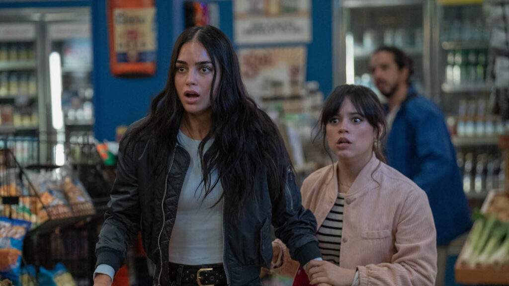 Jenna Ortega with Melissa Barrera in Scream VI