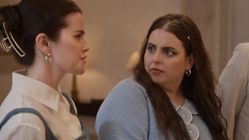 Selena Gomez and Beanie Feldstein in Only Murders in the Building season 5 episode 6