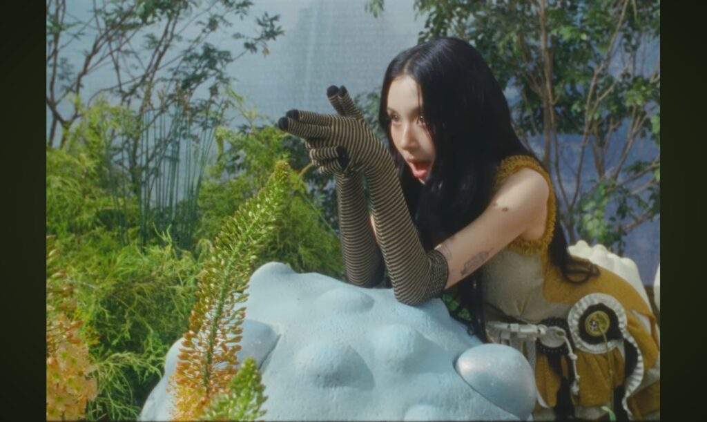 Chaeyoung in SHOOT (Firecracker) music video for Twice solos and sub-units as k-drama tropes