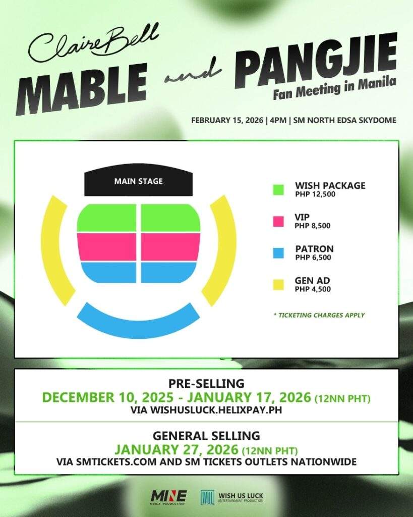 MablePangjie FM in Manila Seat Plan