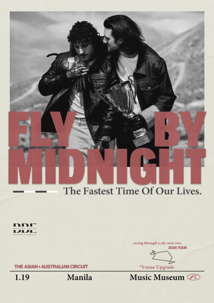 fly by midnight the fastest time of our lives manila concert tour poster