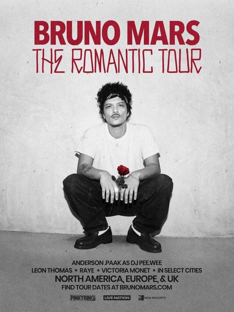 bruno mars new tour details the romantic tour