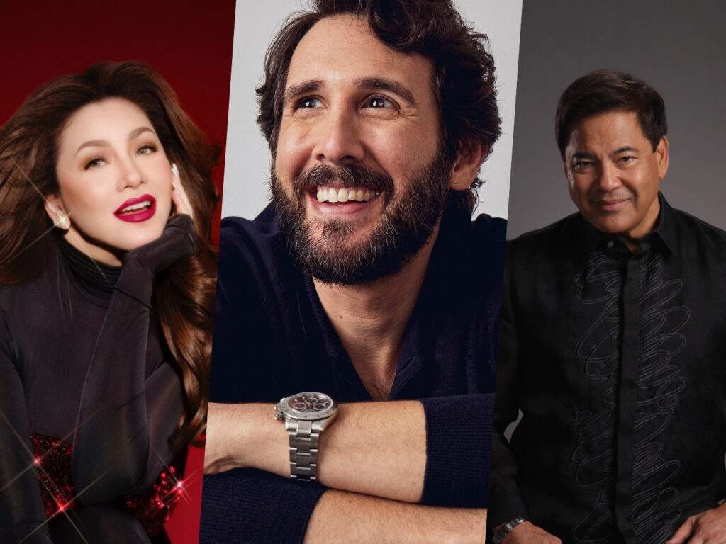 Josh Groban with Regine Velasquez and Martin Nievera