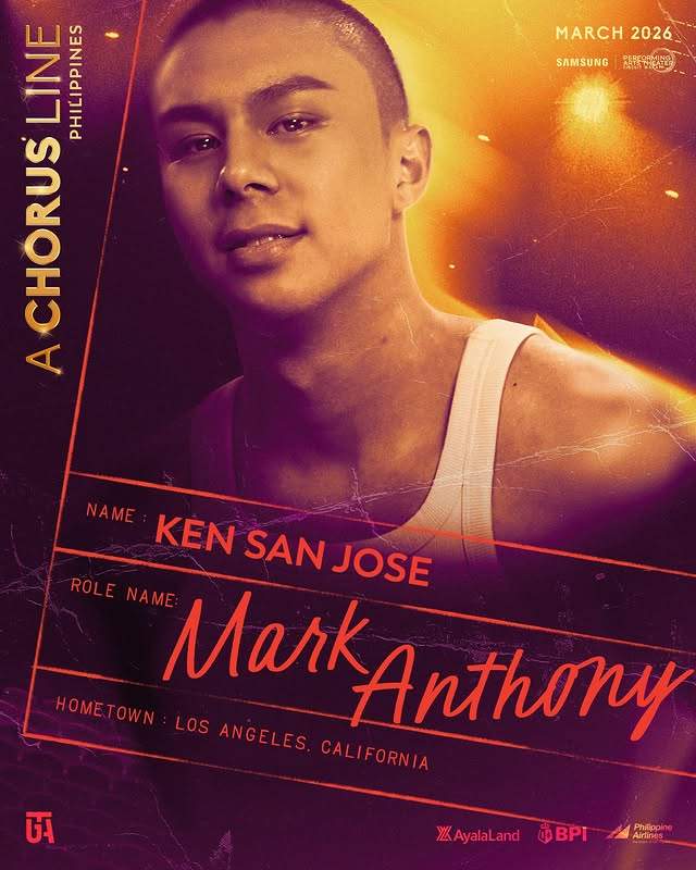 Ken San Jose as Mark Anthony in A Chorus Line Philippines
