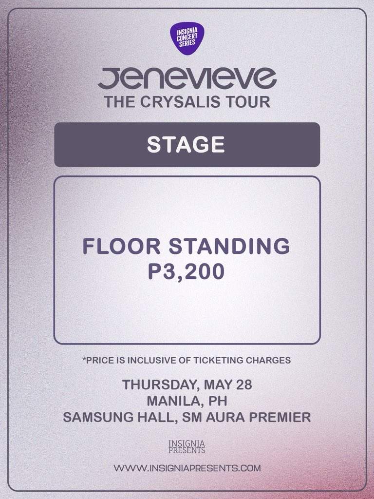 Jenevieve - The Crysalis Tour (Tickets)