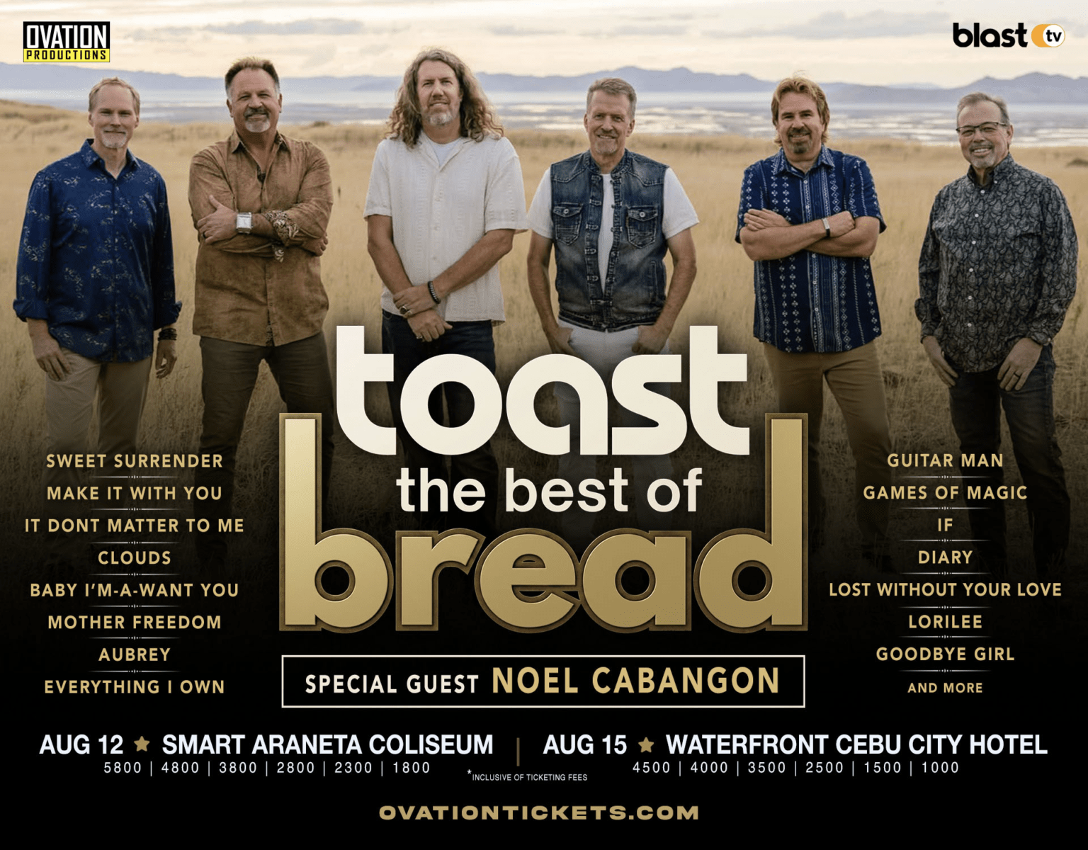 TOAST Heads to Manila and Cebu for BREAD Tribute Concerts | Pop Journal