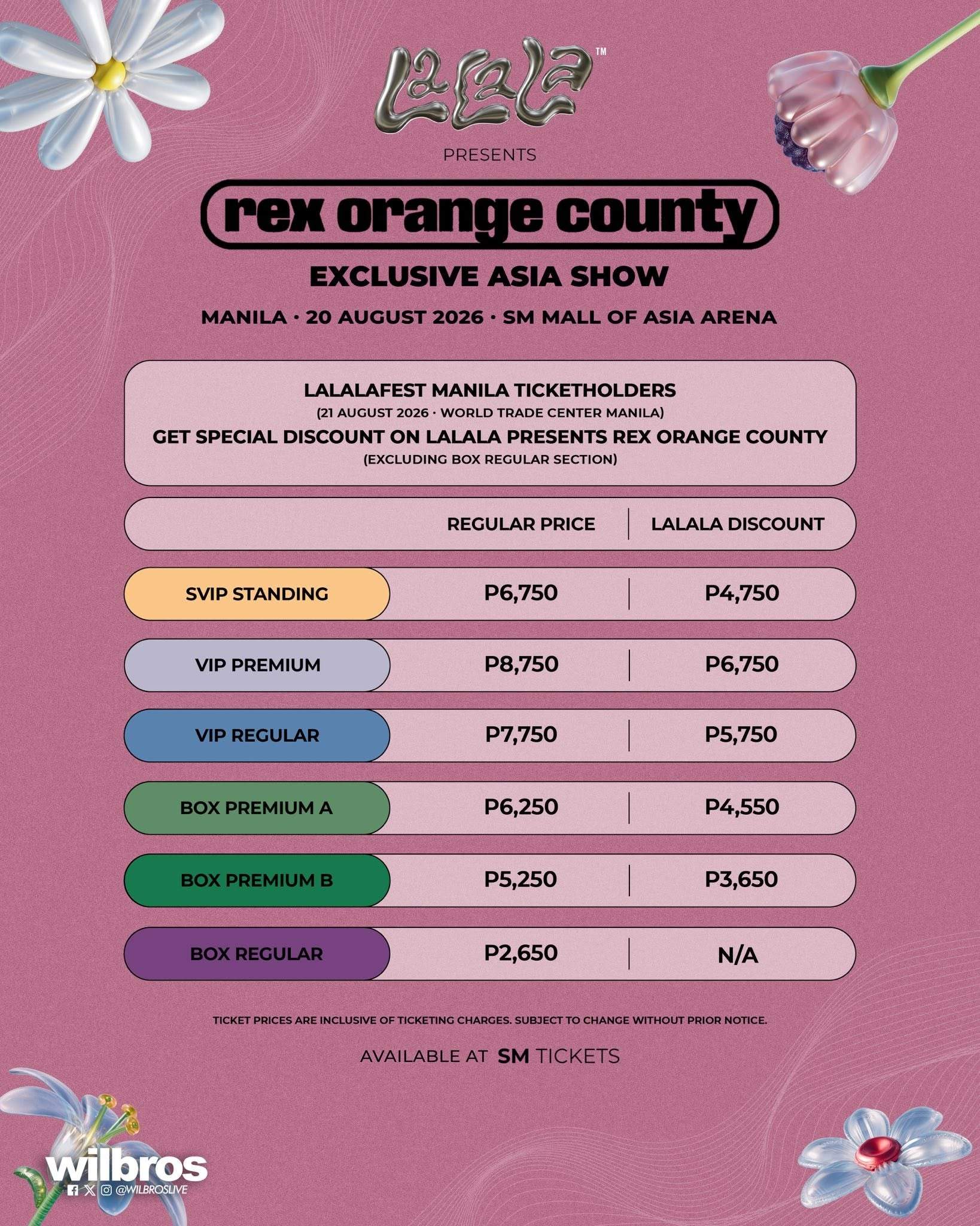 rex orange county in manila lalala discounts