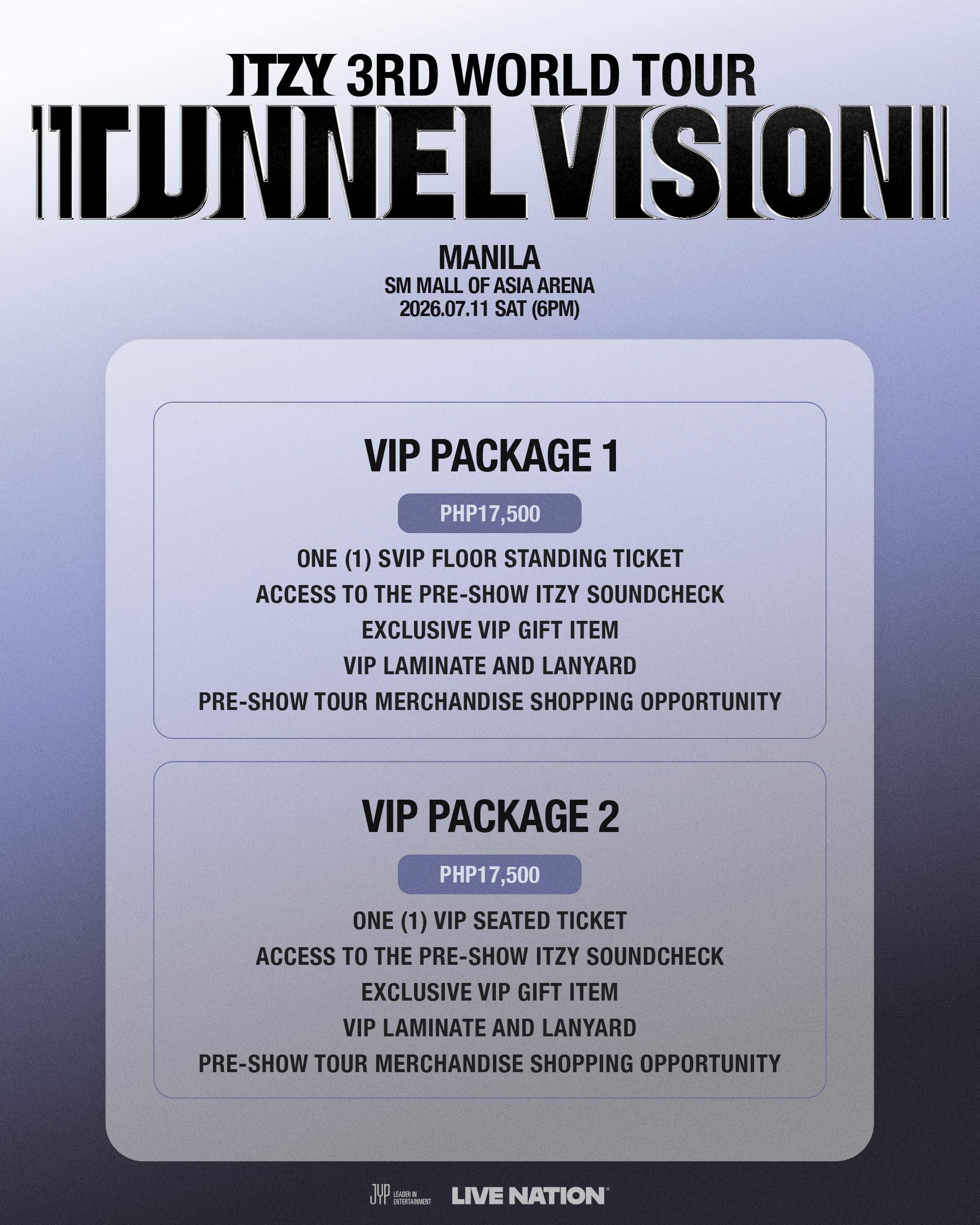 ITZY - Tunnel Vision in Manila (VIP Packages)