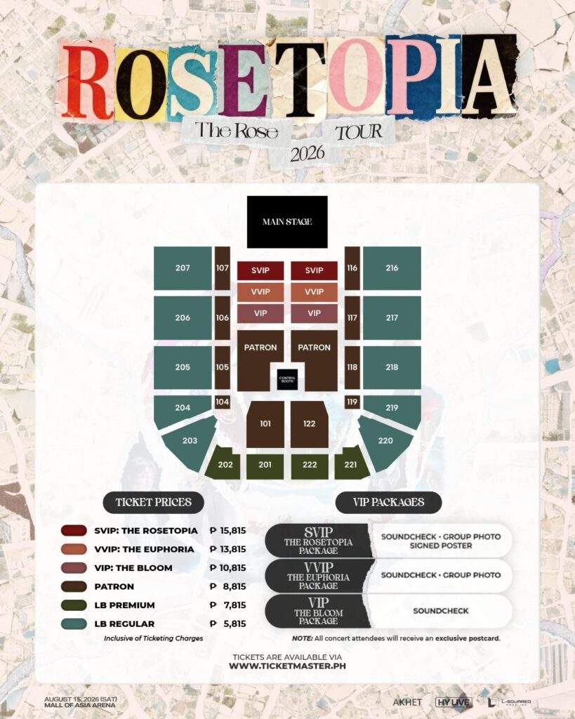 the rose seatplan