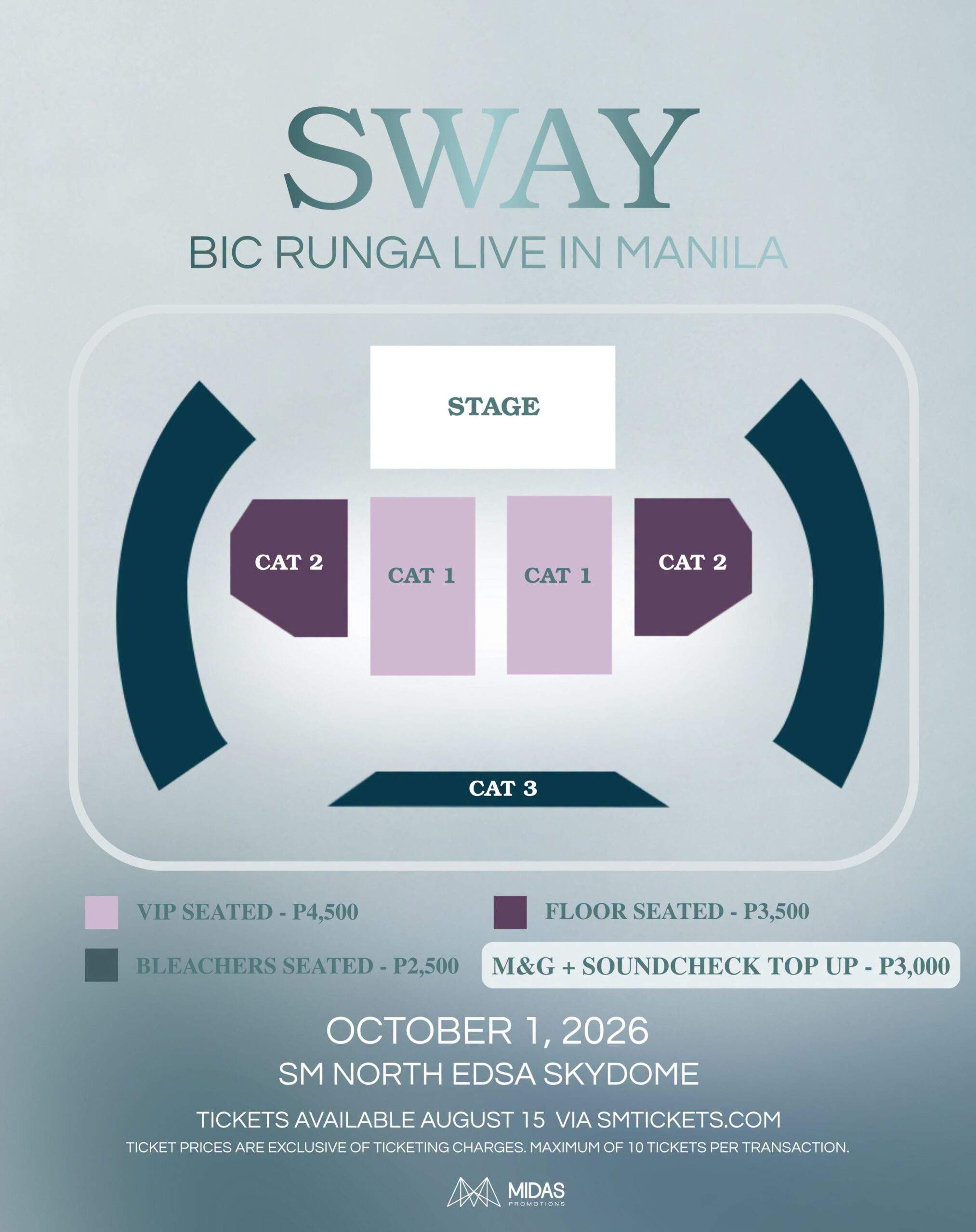 Bic Runga Live in Manila - Seat Plan